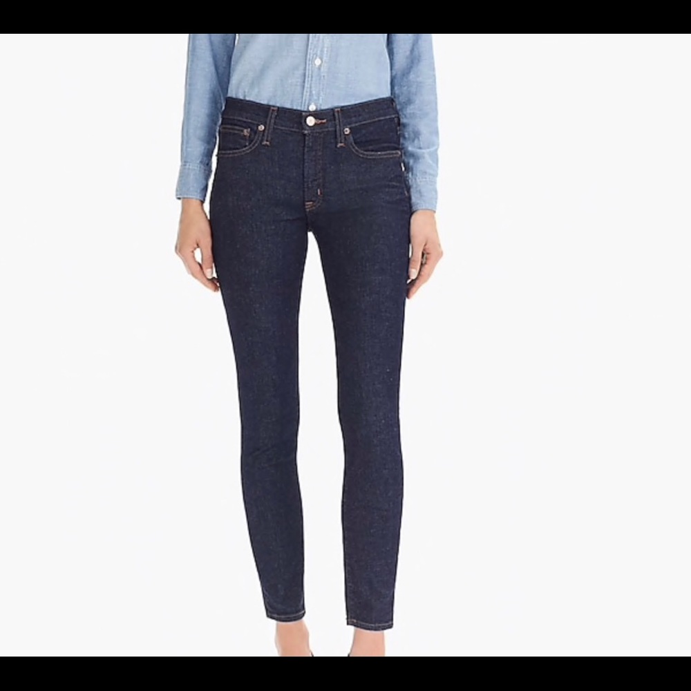 J crew dark toothpick jeans